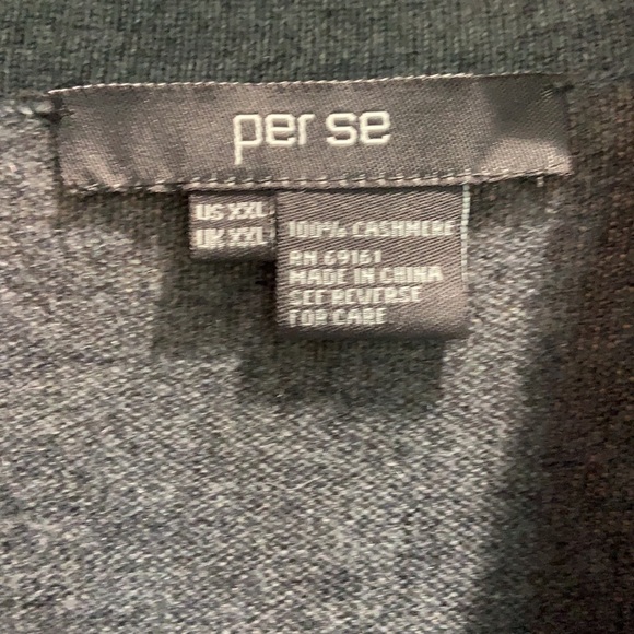PerSe Grey cashmere waterfall cardigan. NWT - Picture 2 of 7